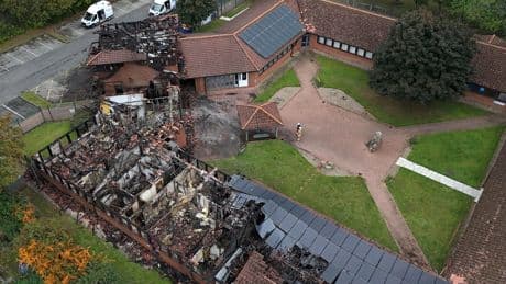 Labour MP’s office reduced to ashes after building set on fire in suspected arson
