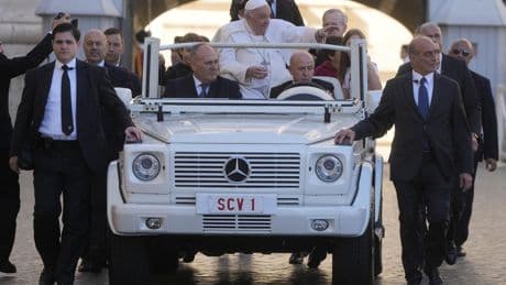 Pope Francis donated a popemobile to serve as a mobile health unit for Gaza children