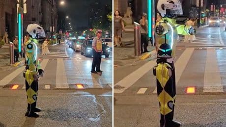 Real-life ‘RoboCop’ makes debut in Shanghai — directing traffic at bustling intersection