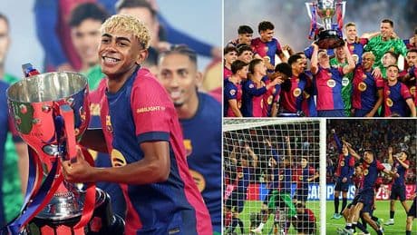 Barcelona lift LaLiga trophy despite losing 3-2 to Villarreal as Lamine Yamal produces another special strike