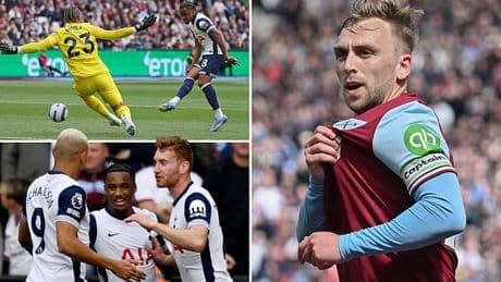 West Ham 1-1 Tottenham: Spurs settle for a point ahead of Europa League semi-final showdown as Jarrod Bowen cancels out Wilson Odobert's opener