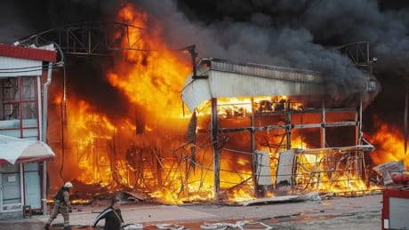 Moscow airports shut by Ukraine drone attack as Russia bombs huge Kharkiv market