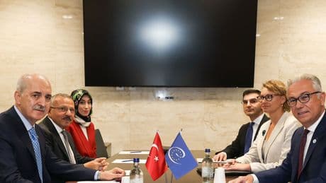 TBMM Başkanı Kurtulmuş, Moldova Parlamento Başkanı Grosu ile görüştü