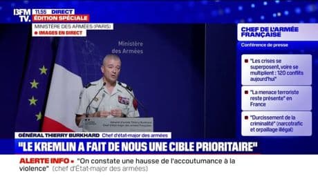 Russie: “La guerre en Europe est déjà là”, déclare le chef d’état-major des armées