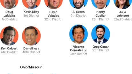 Which members of Congress are at risk of losing their jobs from redistricting
