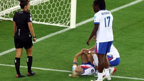 Sarina Wiegman confirms major injury concern after Leah Williamson limps off England win