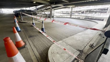 Man rushed to hospital after 'car falls' from airport car park