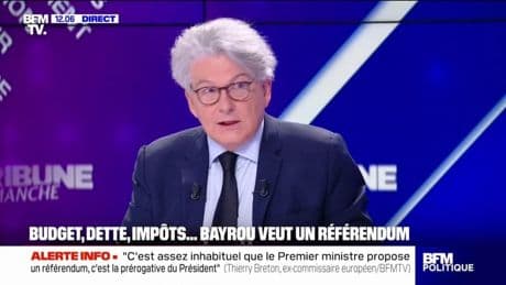 Référendum de Bayrou sur le budget: "Il a parfaitement raison de poser la question", réagit Thierry Breton, ancien ministre de l'Économie
