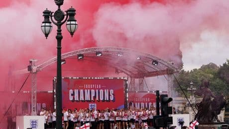 Coming home: England’s Euro 2025 victory parade in pictures
