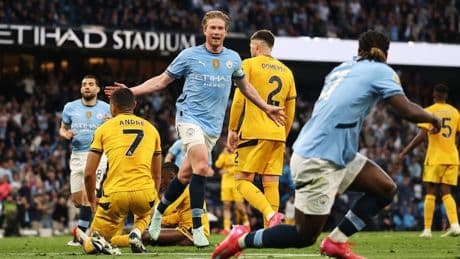 De Bruyne avvicina il City alla Champions, Guardiola batte i Wolves