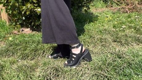 'These heeled Timberland sandals are so comfy I've been wearing them all heatwave week'