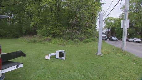 Most notorious speed camera in Toronto chopped down for 5th time
