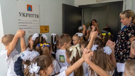 Ukrainian children forced to learn underground as new year starts in the shadow of Russian assaults