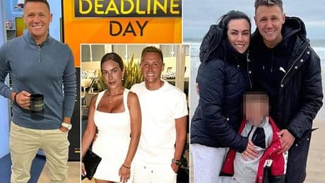 Sky Sports presenter Tom White says he's 'been through hell' during year-long absence from TV screens as he poses with wife and son in emotional post
