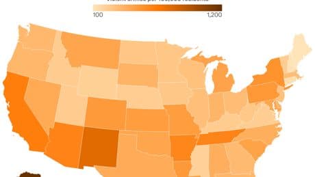 Rural southern, western states among those with nation's highest violent crime rates: FBI