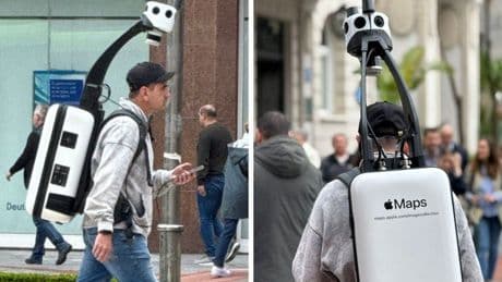 Los 'hombres mochila' de Apple llegan a Bizkaia para fotografiar los rincones inaccesibles en coche