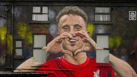 Diogo Jota 'immortalised' by new mural on Liverpool pub near Anfield