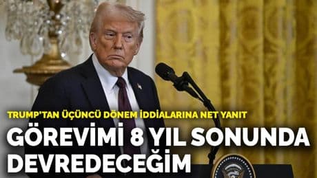 Trump’tan üçüncü dönem iddialarına net yanıt: Görevimi 8 yıl sonunda devredeceğim