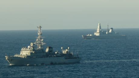 Royal Navy destroyer shadows Russian warship off Outer Hebrides