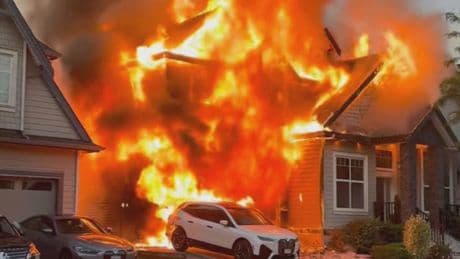 Surrey home destroyed by fire, family displaced
