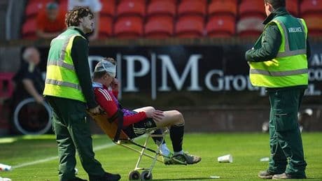Police appeal for help in hunt for thug after 'mindless act' leaves Aberdeen defender with serious facial injury