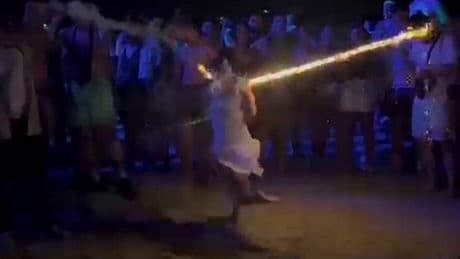Moment young Brit strangled by burning rope at notorious Thailand full moon party