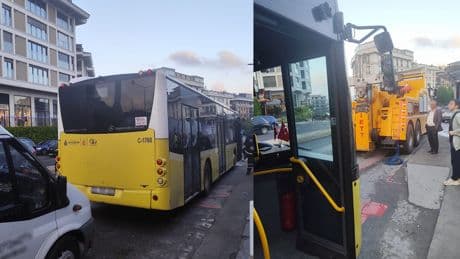 Üsküdar'da İETT otobüsünden yola dökülen yağ zor anlar yaşattı: Çok sayıda araç birbirine girdi! İşte o anlar...