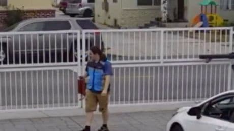 Amazon driver’s racist tirade caught on camera after he’s locked into apartment complex