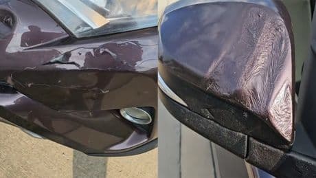 Muestra los importantes destrozos que ha sufrido su coche tras estar aparcado a pleno sol: “Nunca le he dado a nada y se está derritiendo”