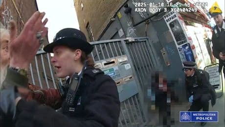 Moment paedo arrested after being caught with six-year-old girl on street – before cops make terrifying discovery