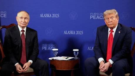 ‘Me pretending not to hear my coworkers’: Putin becomes meme just minutes into high-stakes Alaska summit with Trump