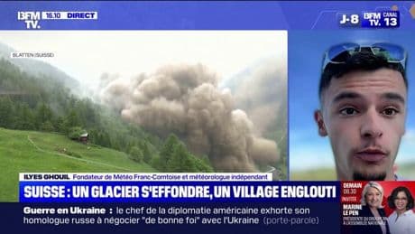 Suisse: "Le changement climatique amplifie l'érosion", explique ce météorologue après l'effondrement d'un glacier