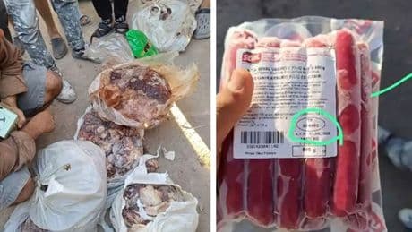 TOKİ inşaatında çalışan işçilere bozuk etle yemek
