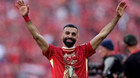 Mohamed Salah wins Footballer of the Year award to match Thierry Henry record