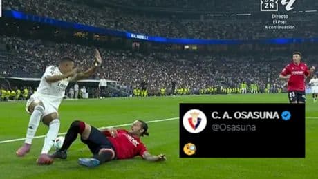 El tuit de Osasuna por el penalti a Mbappé