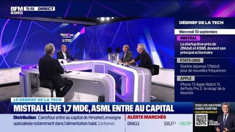 Mistral lève 1,7 millliard d'euros, ASML entre au capital - 10/09