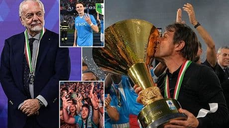 Antonio Conte under pressure just MINUTES after securing Serie A title with Napoli as president sends boss warning amid wild street celebrations