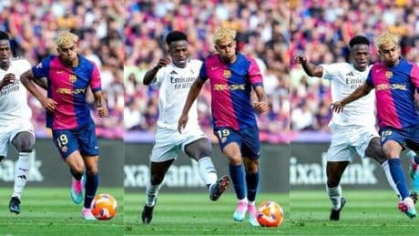 Vinicius fue a cazar a Lamine Yamal, que se escapó