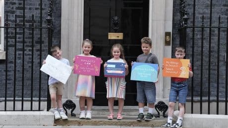 Children deliver Benedict’s Law petition for allergy safeguards in schools
