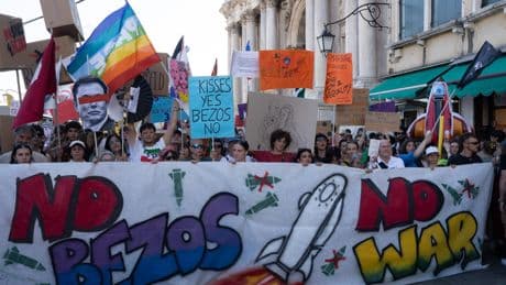 What the protests against Jeff Bezos and Lauren Sánchez were really about