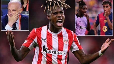 La Liga chief accused of sabotaging Barcelona's move for Nico Williams by disclosing secret information to Athletic Bilbao - before Spanish winger signed shock new deal