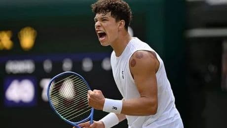 Ben Shelton's strange marks on show at Wimbledon prompt Clare Balding explanation