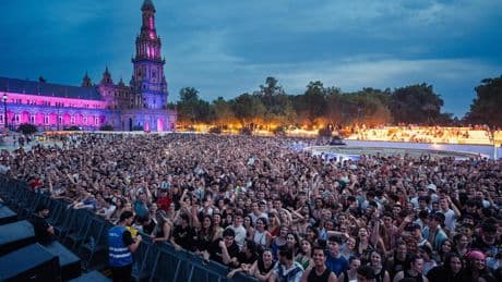 La Plaza de España canta de nuevo: arranca el Icónica de Sevilla con Justin Timberlake, Pet Shop Boys y Megadeath