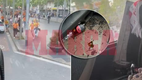 Radicales del Sant Andreu apedrean el bus del Rayo Majadahonda: "¡Tira, no pares!"