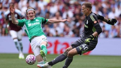 Marco Bizot debuteert zonder tegentreffer bij Aston Villa in Premier League