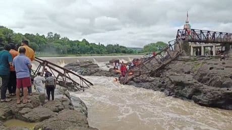 Watch: Rescue operation launched after bridge collapses into river at tourist site in India