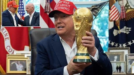 Donald Trump jokes he'll play in the World Cup next year: 'I look extremely good in shorts'