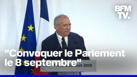 Budget: François Bayrou va demander un vote de confiance à l'Assemblée nationale le 8 septembre