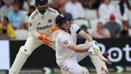 Harry Brook agonisingly short of century as England out just six behind India