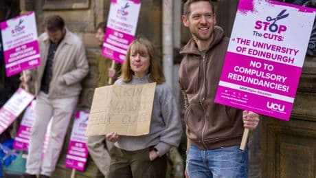 Edinburgh Uni lecturers walk out on first of five days of industrial action